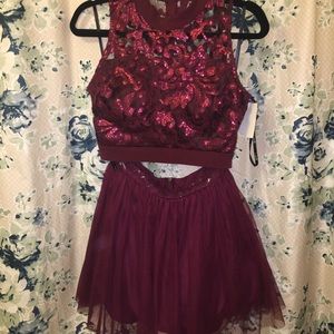 Two piece prom dress